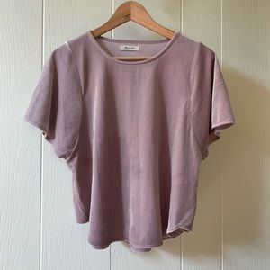Velour rose blouse my Madewell size small